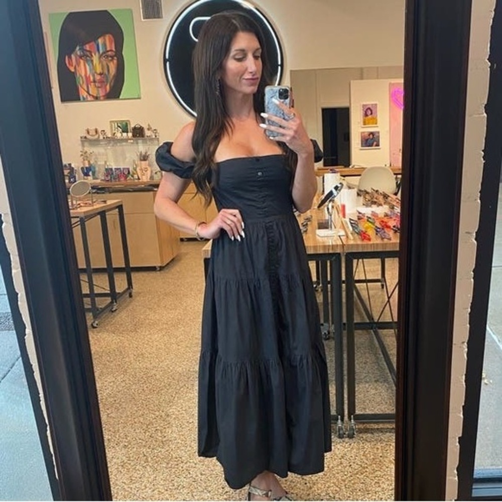 STAUD Elio Dress in Black